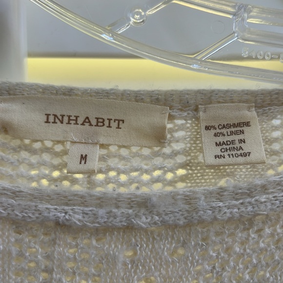 Cashmere/ linen blend see through knit sweater - Picture 5 of 5